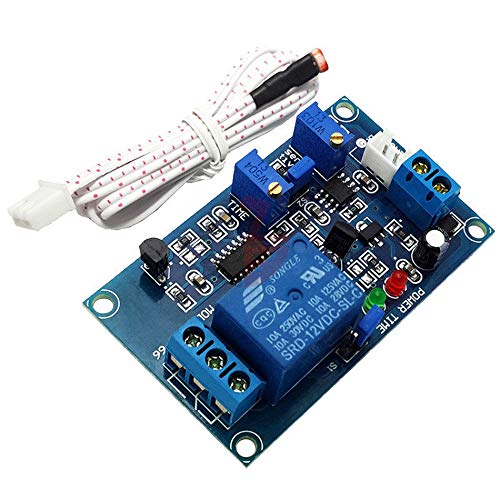 12V DC Photoresistor Relay Module - Light Detection Sensor with Timer & Sensitivity Adjustment for Car Light Control - Perfect for Automotive Lighting, DIY Projects, and Home Automation