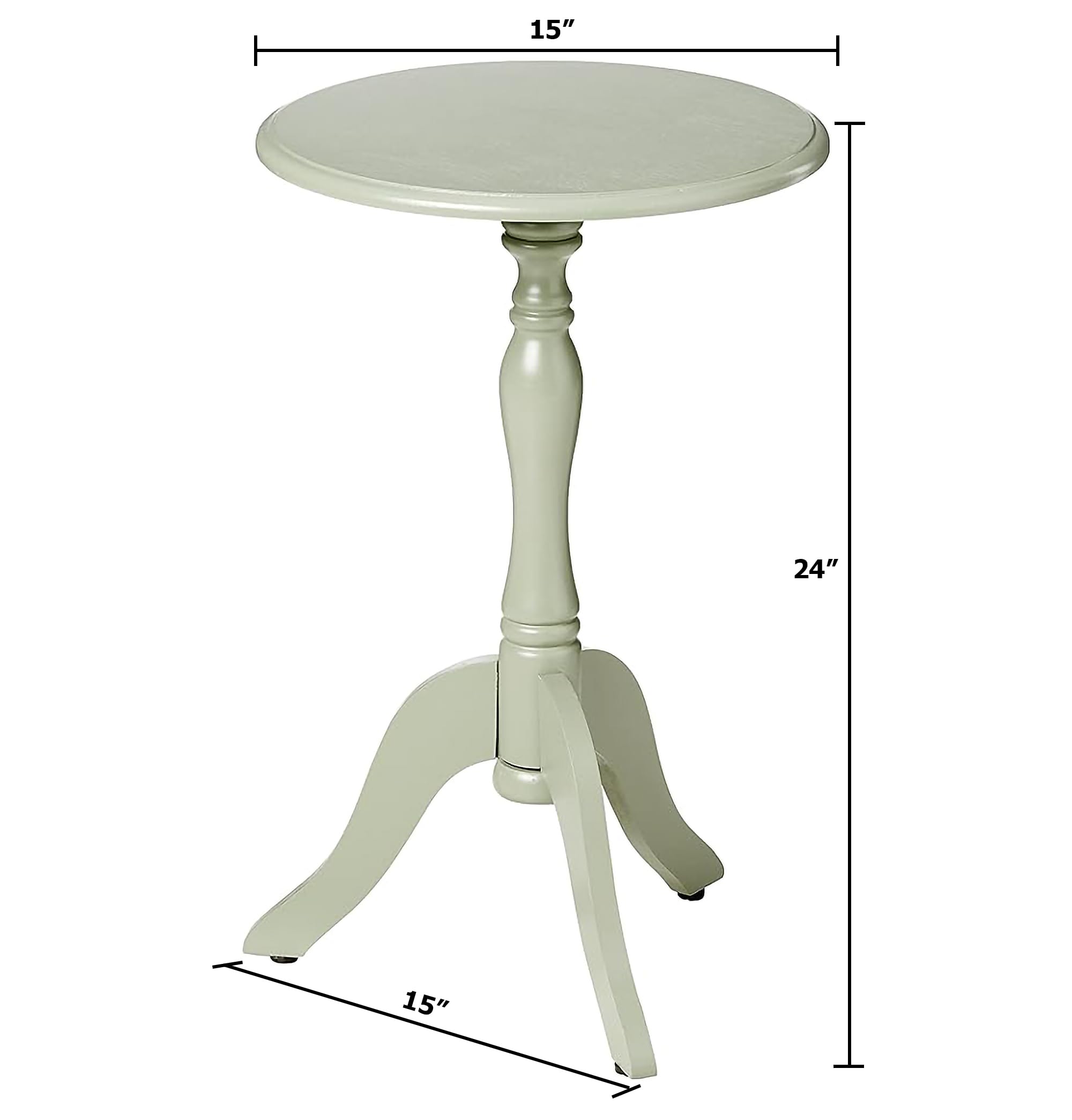 Decor Therapy Simplify Pedestal Accent Table - Olive Branch Design, Modern Side Table for Living Room, Bedroom, or Office Decor
