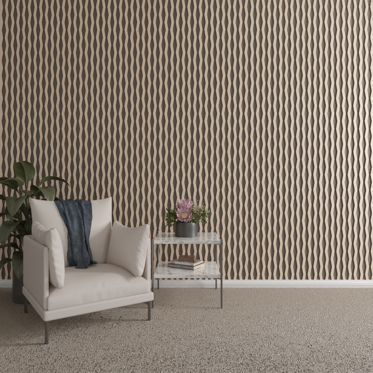 Eastport Adjustable Wood Slat Wall Kit - Modern DIY Wall Panel System for Home & Office Decor - Perfect for Living Rooms, Bedrooms, and Commercial Spaces
