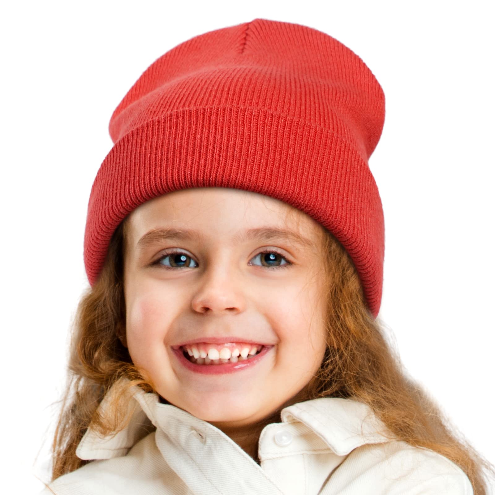 SONMONY Kids Winter Beanie Hats for Boys & Girls (1-12 Years) - Warm Cotton-Acrylic Knit Cuffed Snow Cap for Toddlers & Children - Perfect for Cold Weather, Snow Play & Outdoor Activities