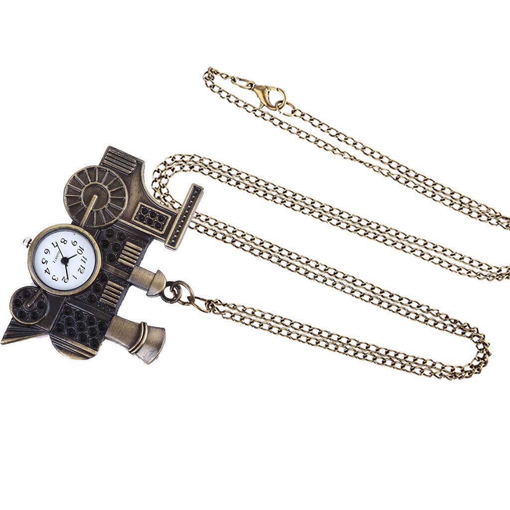 Vintage Retro Pocket Watch for Men - Classic Digital Pendant Watch with Clear Display | Perfect for Collectors, Gifts, and Steampunk Fashion Accessories
