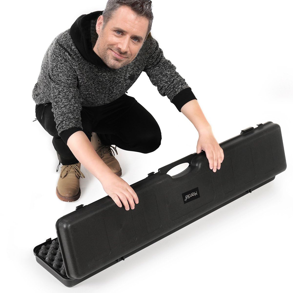 Precision Hard Locking Rifle Case with Ultra Protective Convoluted Foam - Heavy Duty Gun Storage for AR-15, Shotguns & Firearms | Waterproof & Shockproof Design for Hunting, Shooting Range & Travel Protection