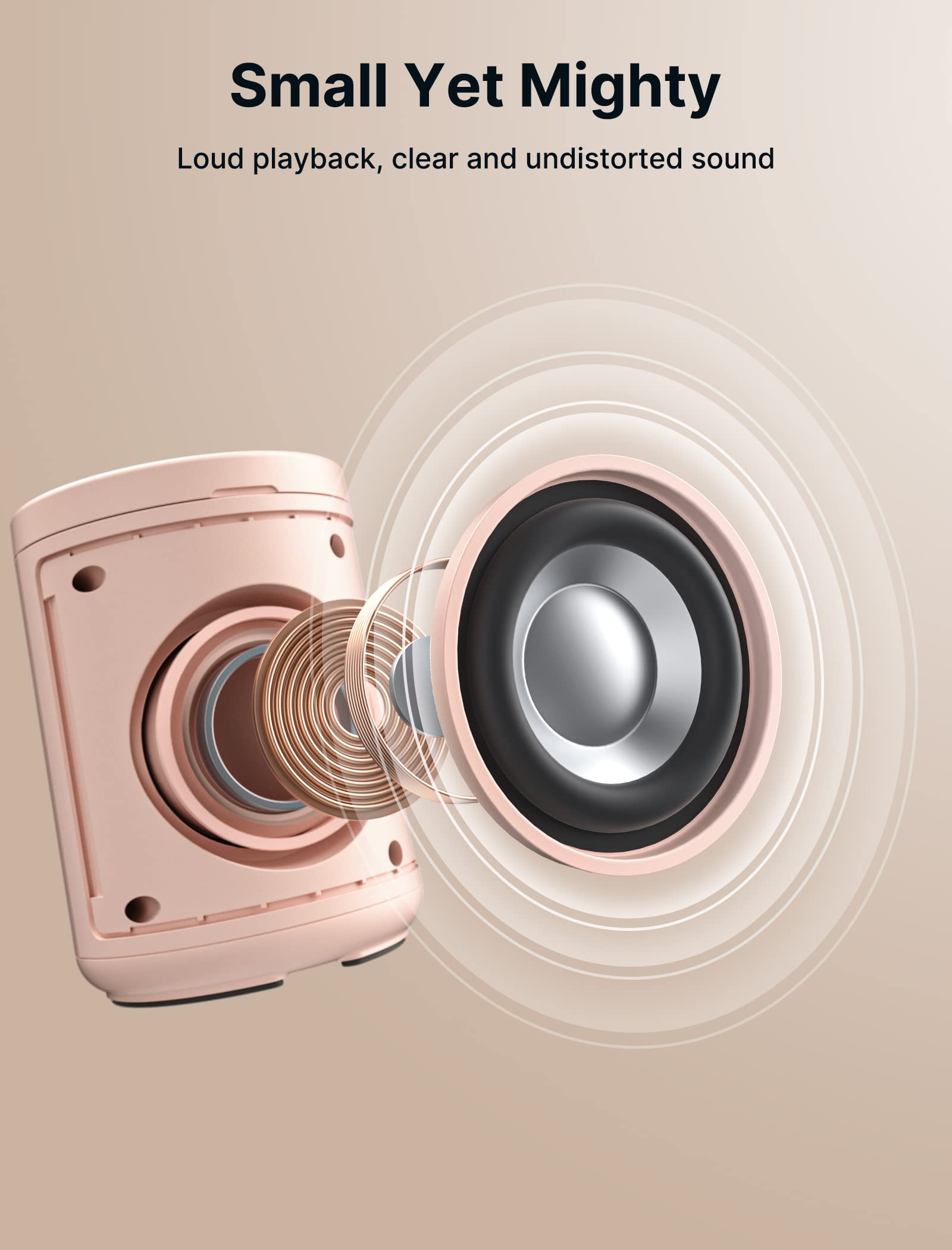 **JSAUX Wireless Bluetooth Speaker with Magnetic Charger & Phone Stand - HD Surround Sound, Compatible with iPhone & Samsung - Perfect Gift for Men & Women (Birthday, Travel, Home, Office)**