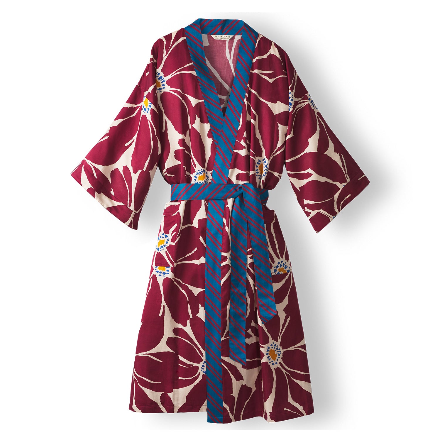 Alaina Women's Soft Floral Robe - Lightweight Kimono Bathrobe for Spa, Lounge & Relaxation at Home