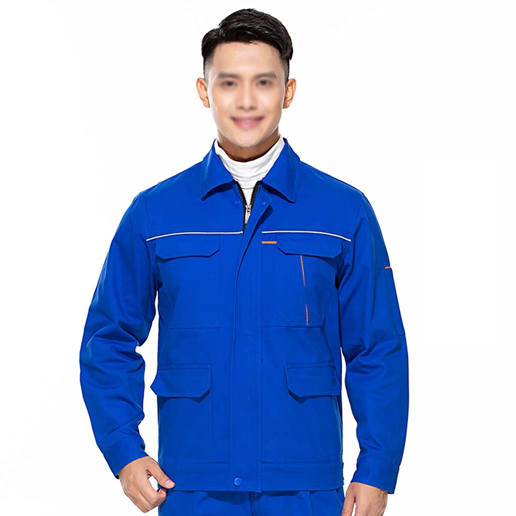 BBGS Men's Work Overalls - Durable Mechanic Coveralls & Boiler Suit for Garage Workers, Mechanics & Garden Cleaning - Heavy Duty Work Uniform (Style 3, Size 185) - Perfect for Auto Repair, Construction & Outdoor Labor