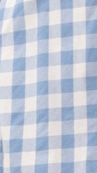 Mahalie Shorts - Sky Blue Checkered Casual Shorts for Women | Perfect for Summer, Beach, and Outdoor Activities