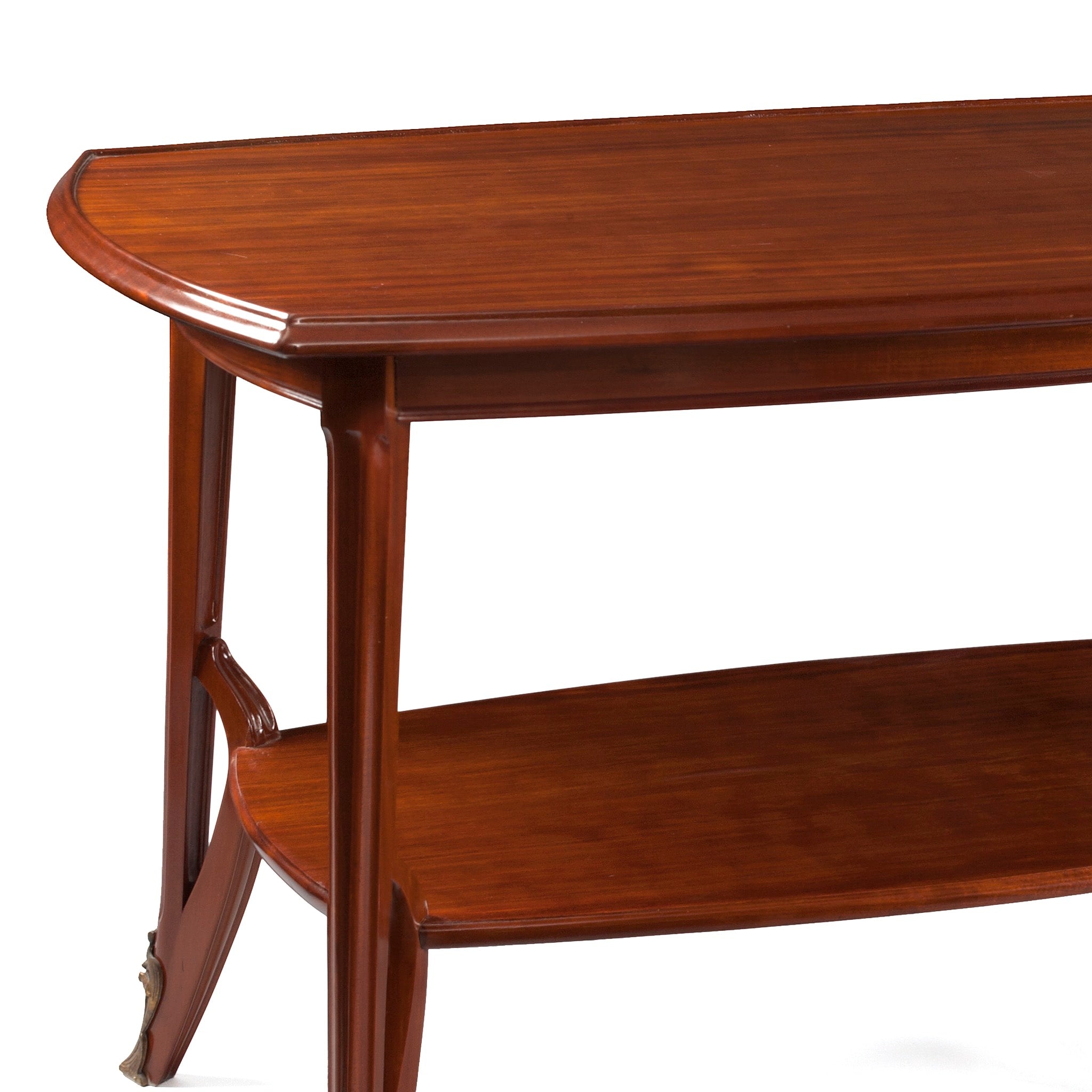 Louis Majorelle Mahogany Two-Tiered Center Table - Antique French Coffee Table for Living Room, Dining Room & Office Decor
