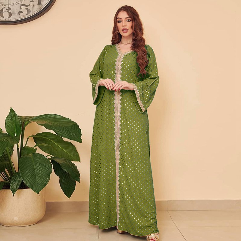 Elegant Eid Dress for Women - 11 Stunning Color Options | Middle Eastern Turkish Moroccan Style Luxury Caftan Kaftan | Perfect for Eid Celebrations, Weddings & Special Occasions