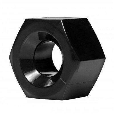 Premium Black Thick Firm Cock Ring Ball Stretcher - Enhances Pleasure & Performance, Perfect for Couples Play & Solo Exploration