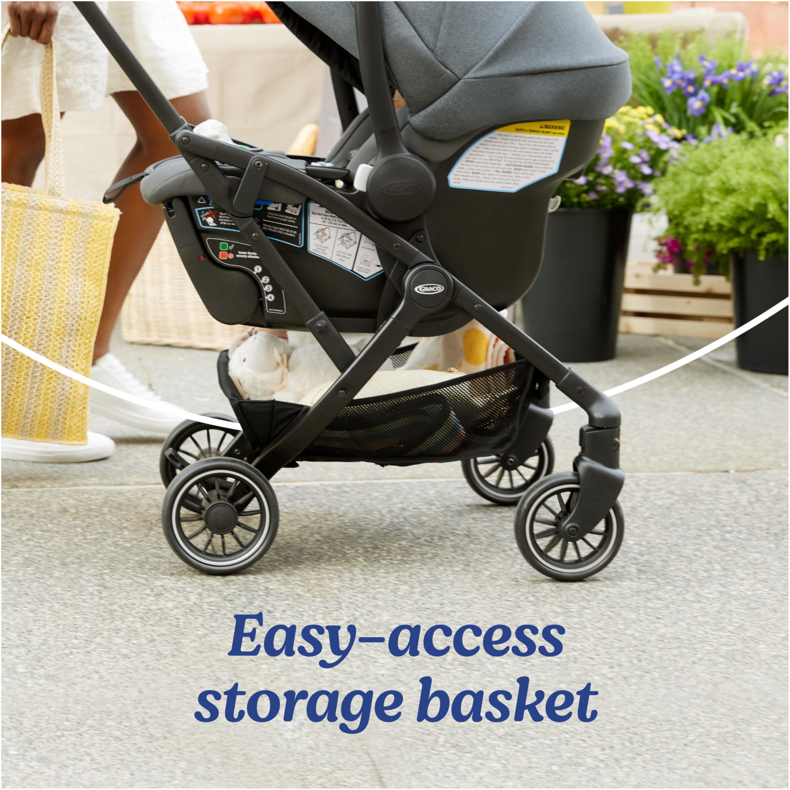 Graco On The Go MAX Lightweight Travel Stroller Frame - Compatible with All Graco Infant Car Seats, Compact Backpack Design for Easy Storage | Perfect for Air Travel, Shopping & Everyday Use with Baby