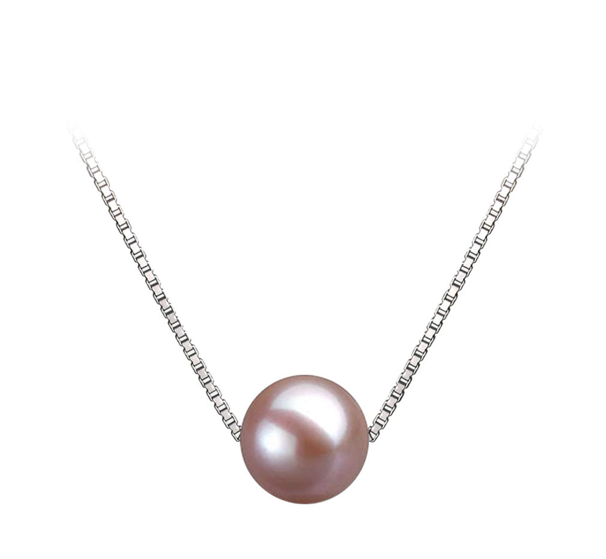Lavender Pearl Necklace for Women - 8-10mm Freshwater Cultured Pearls - Elegant Jewelry Gift