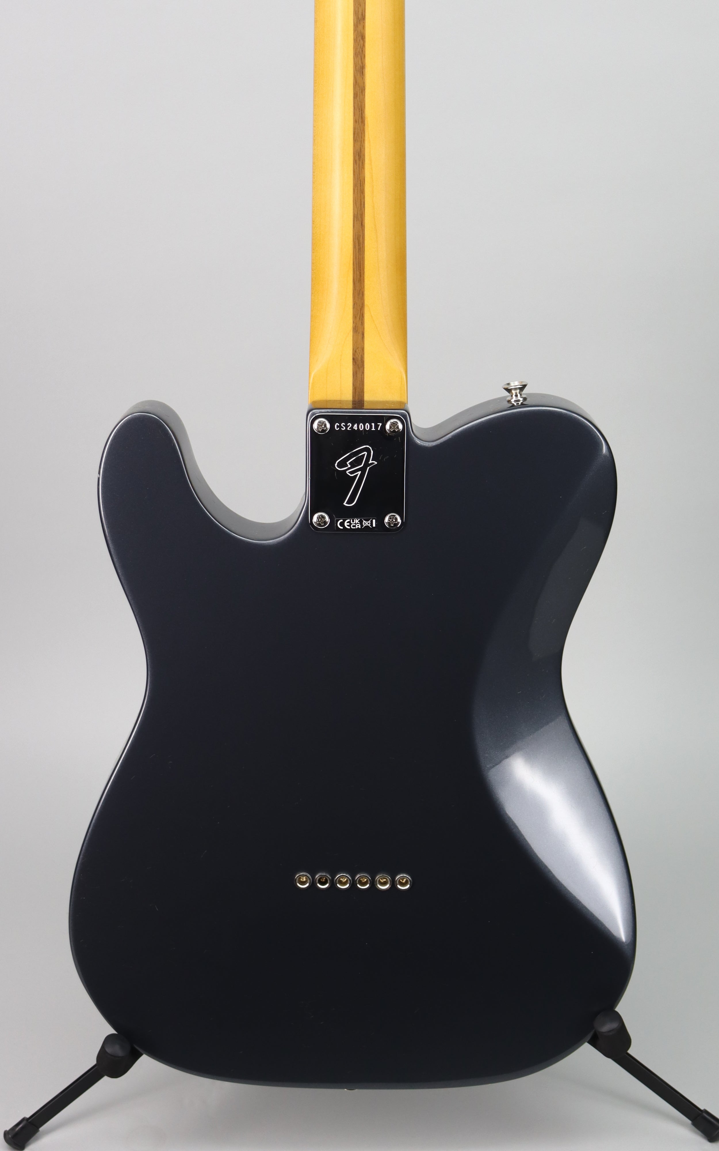 Fender Chris Shiflett Cleaver Telecaster Deluxe Electric Guitar - Charcoal Frost Metallic Finish | Perfect for Rock, Blues & Stage Performances