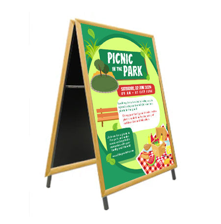16x24 Wood A-Frame Sign Holder with 1 1/4