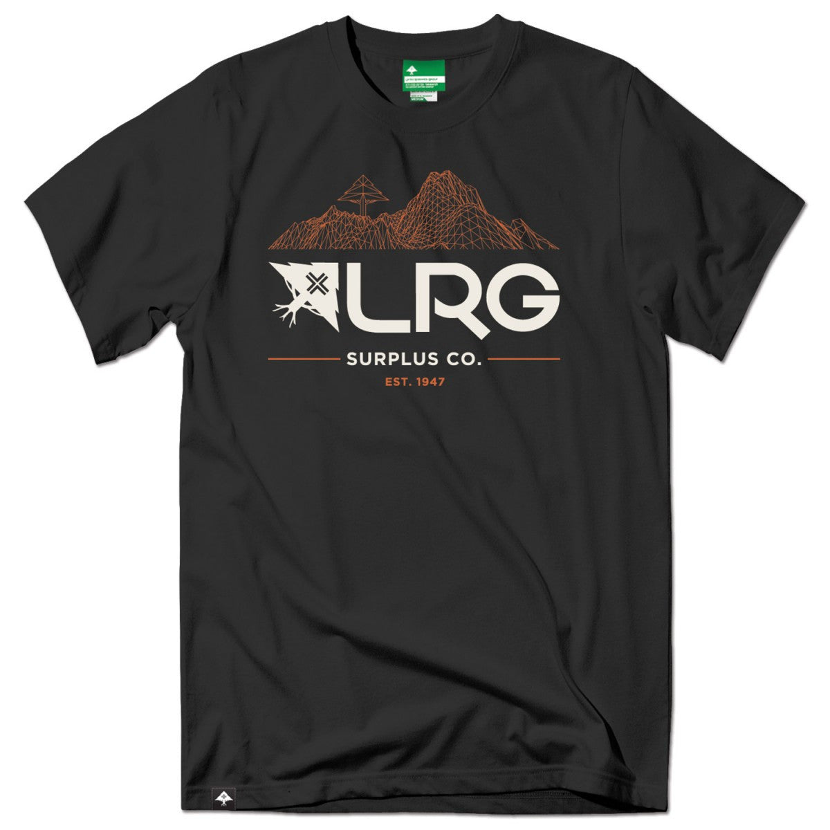 LRG SURPLUS CO TEE Black - Premium Cotton T-Shirt for Men, Streetwear Fashion, Casual Wear - Perfect for Everyday Outfits, Gym, and Urban Style