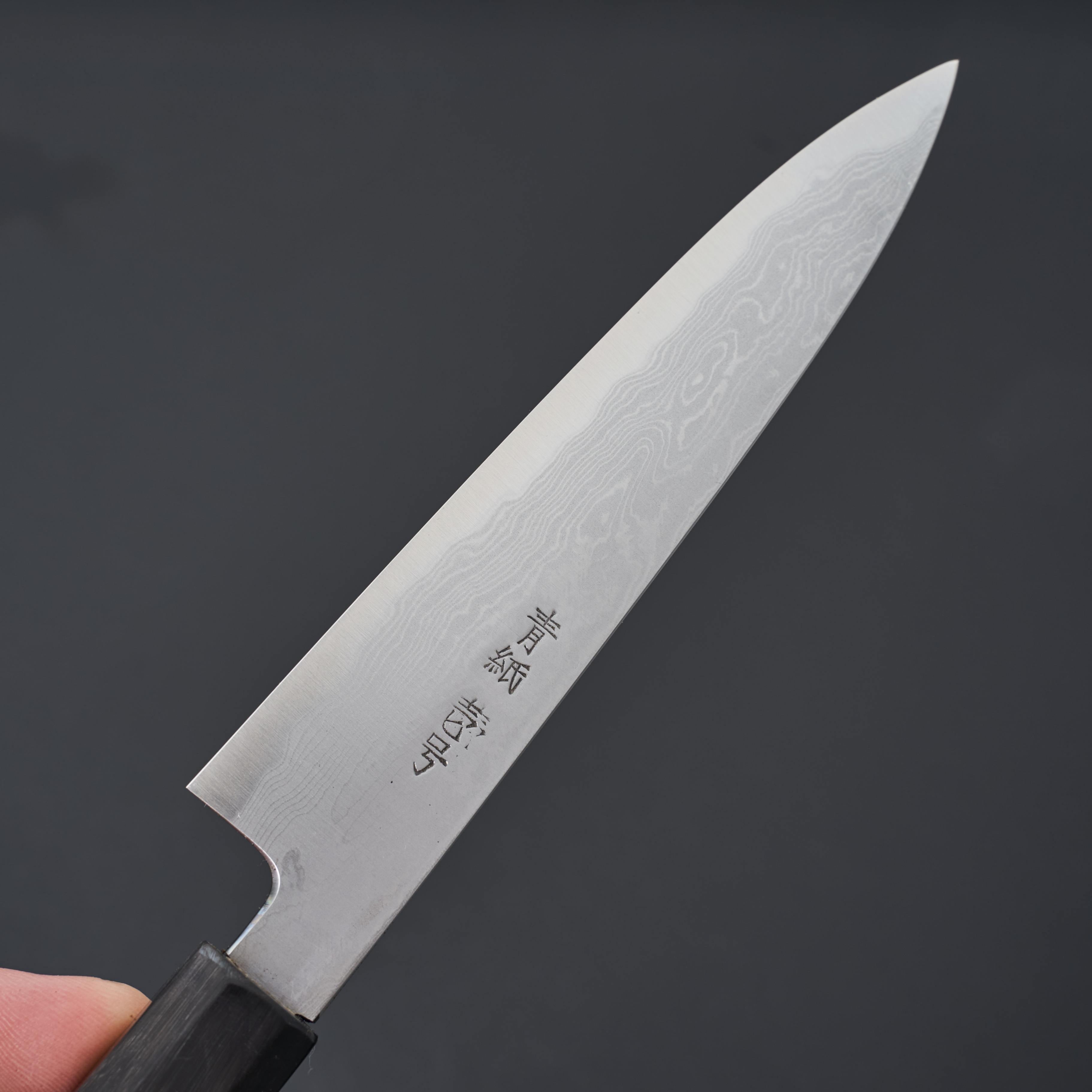 Kikumori Blue #1 Damascus Petty Knife 150mm (6 Inch) - Premium Japanese Kitchen Knife for Slicing, Peeling & Precision Cutting - Perfect for Chefs & Home Cooking