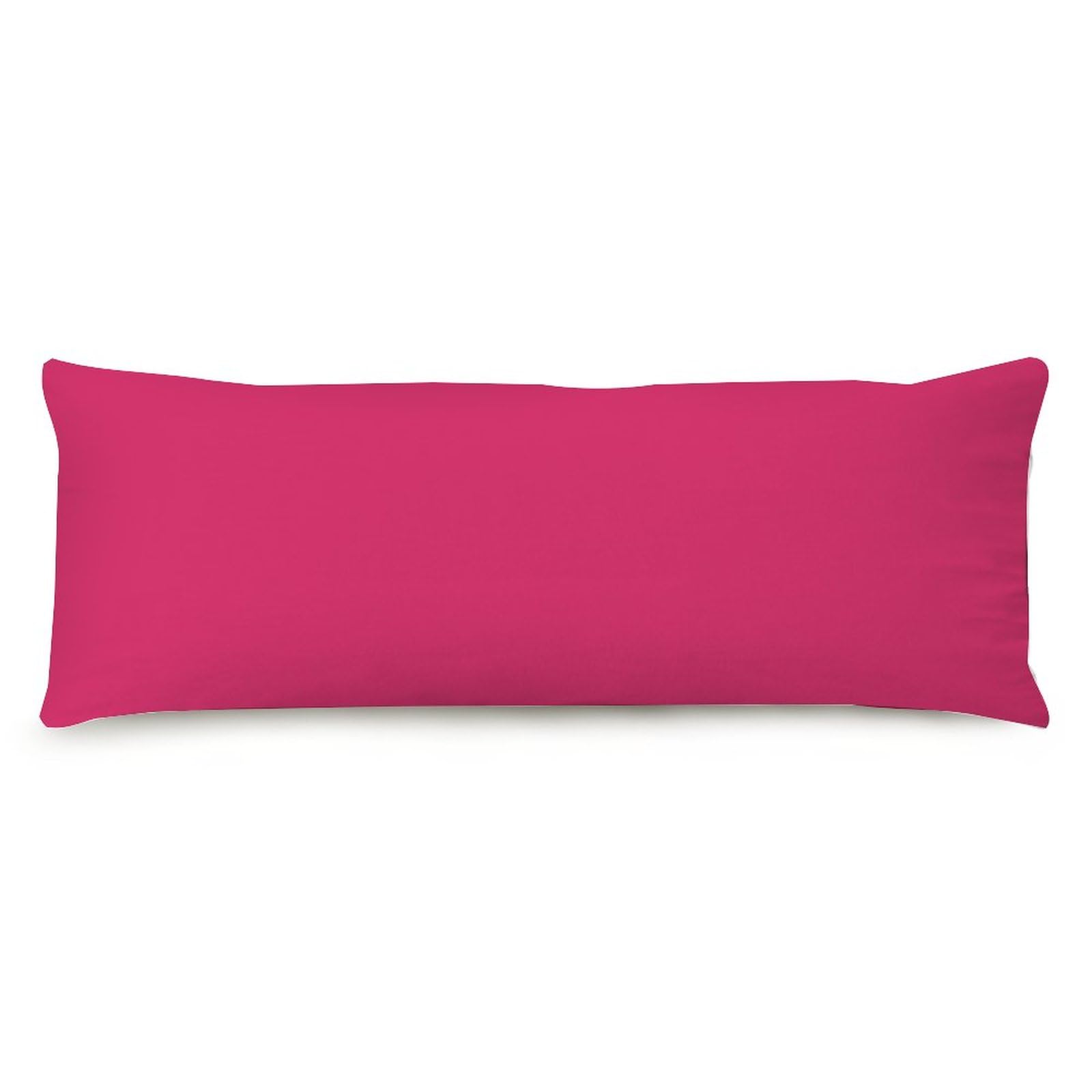 Bright Neon Pink Body Pillow Cover 20x54 Inches - Soft & Breathable Pillowcase with Hidden Zipper for Hair & Skin Protection - Perfect for Anime, Maternity, and Home Decor (20