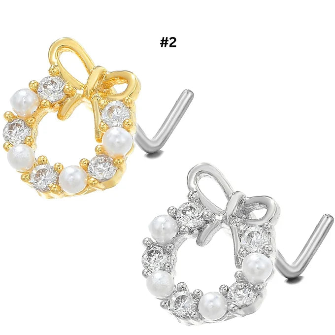 20G Surgical Steel Small Nose Ring & L Bend Nose Stud - Hypoallergenic Body Jewelry for Sensitive Skin | Perfect for Everyday Wear, Parties & Professional Settings (BD317)