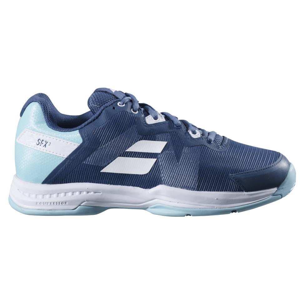 Babolat SFX 3 AC Women's Tennis Shoes - Lightweight & Supportive Court Shoes for Women in Blue | Perfect for Competitive Play & Training Sessions