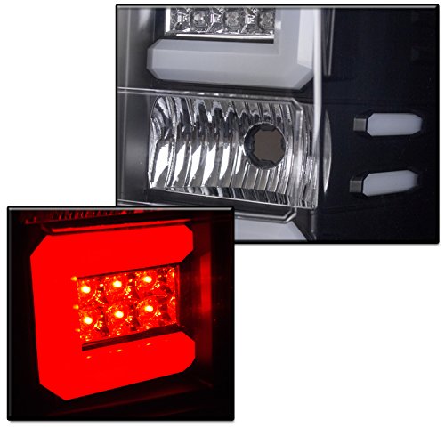 Chevy Silverado 15/25HD/35HD Pickup Truck Black LED Tail Lights & Brake Lights - Durable & Bright for Night Driving & Off-Road Adventures