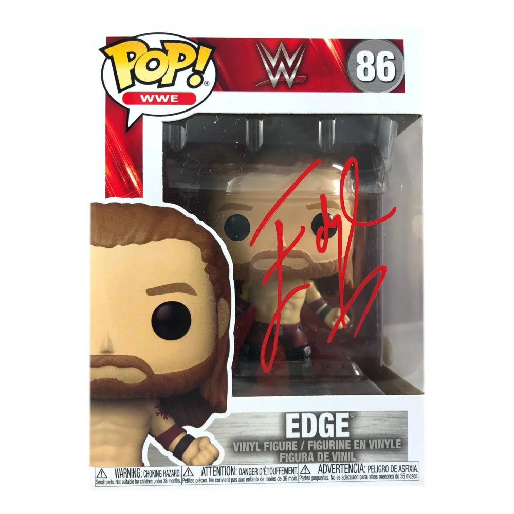 Edge Autographed Funko Pop #86 - WWE Adam Copeland Signed with JSA COA - Limited Edition Collectible for Wrestling Fans & Home Decor