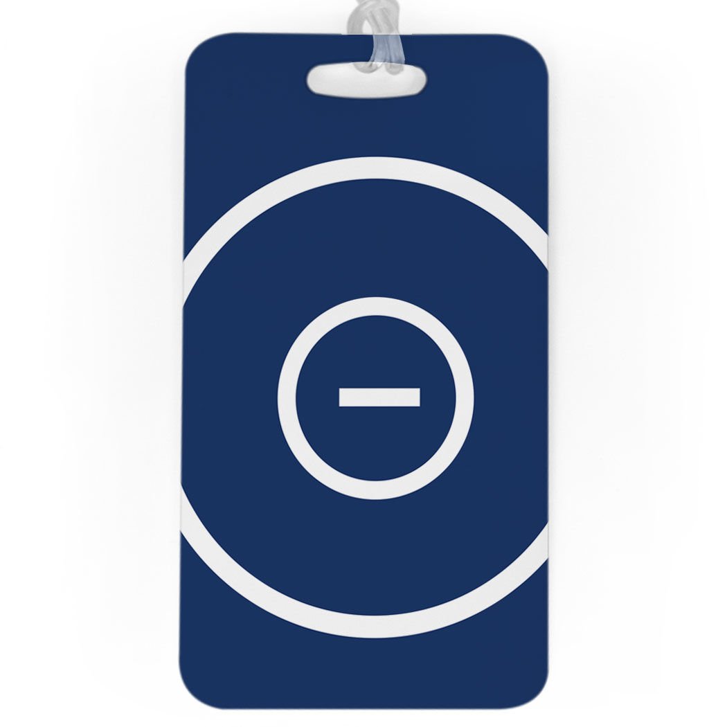 Custom Wrestling Luggage Tag & Bag Tag - Personalized Wrestling Ring Design with Large Navy Back for Easy Identification - Perfect for Travel, Sports Events, and Gym Bags
