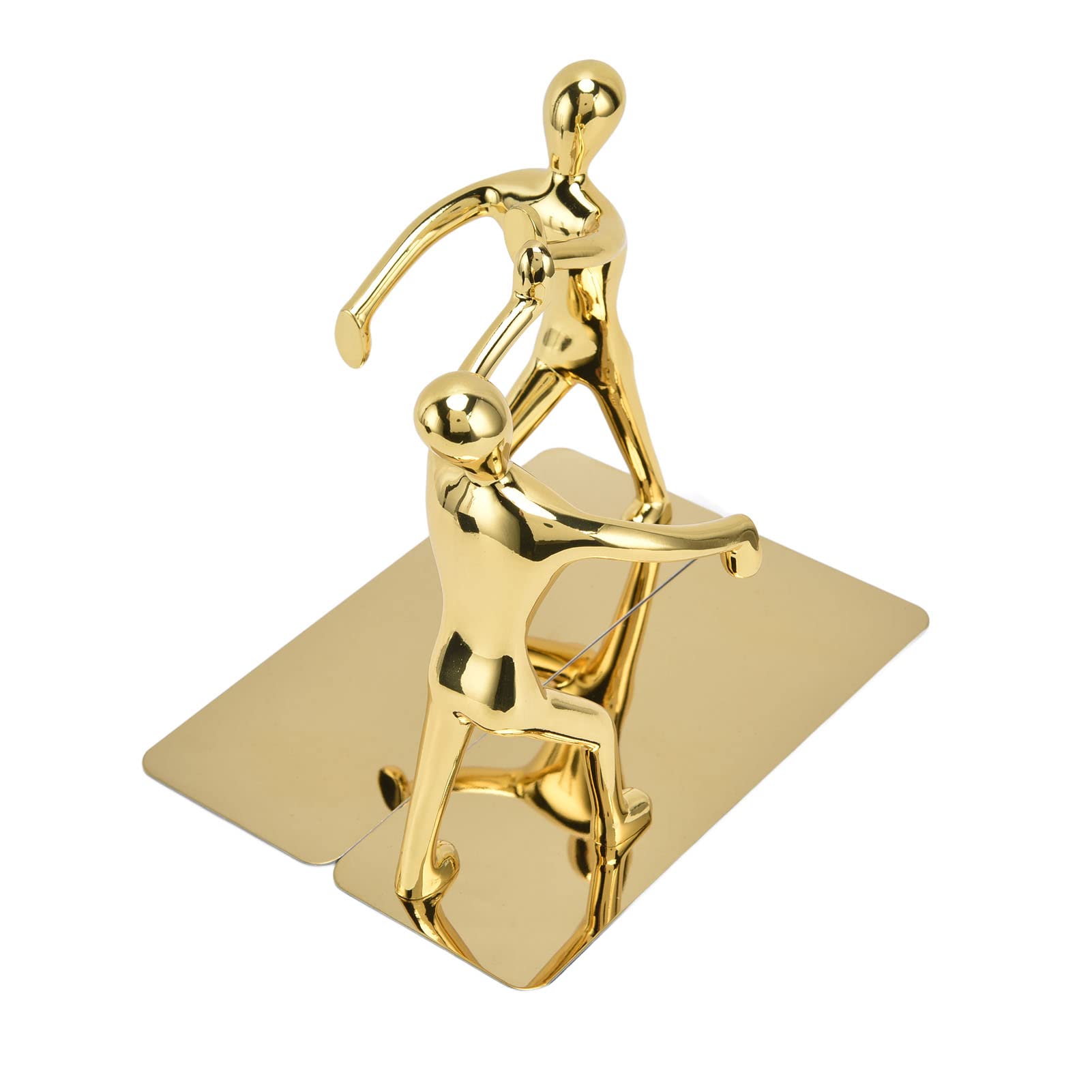 Stylish Gold Stainless Steel Bookends for Office & Home - Heavy Duty Padded Book Holders for Shelves, Desks & Libraries - Perfect for Organizing Books, Decor & Office Supplies