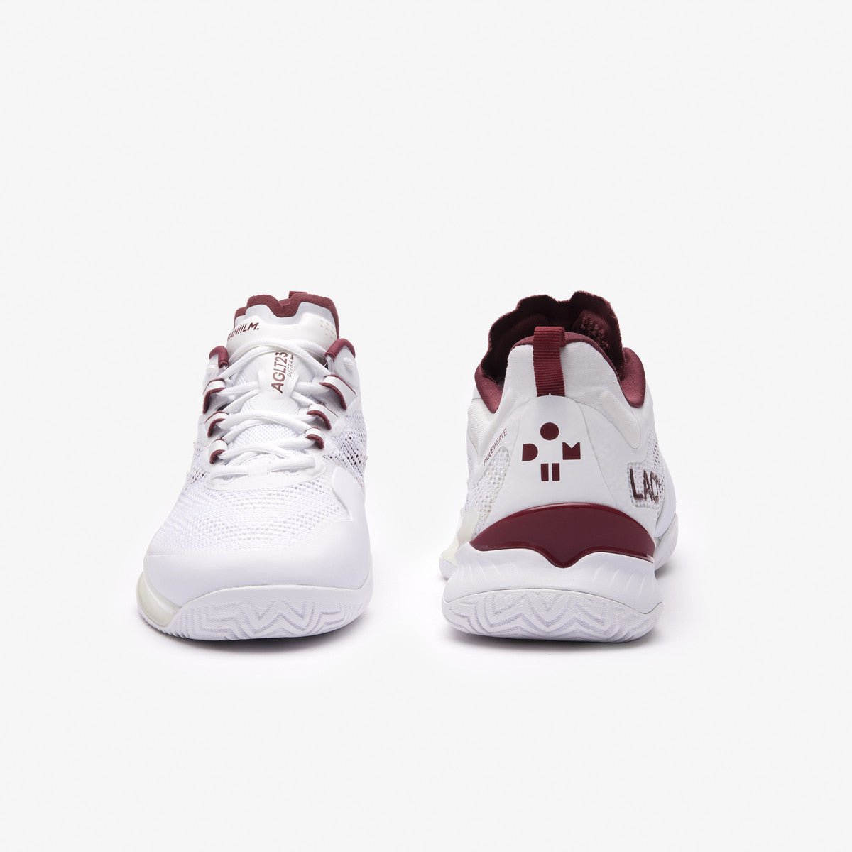 Lacoste AG LT23 Ultra Medvedev Men's Tennis Shoes - White & Burgundy | Lightweight Performance Sneakers for Tennis & Casual Wear