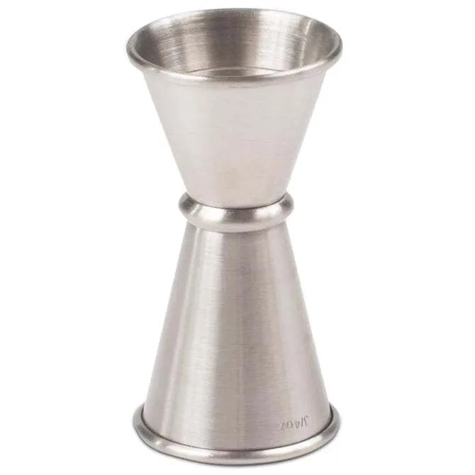 Barfly Japanese Style Jigger - 1/2 oz & 3/4 oz Dual Measurement Cocktail Mixing Tool - Perfect for Bartenders & Home Bar Enthusiasts