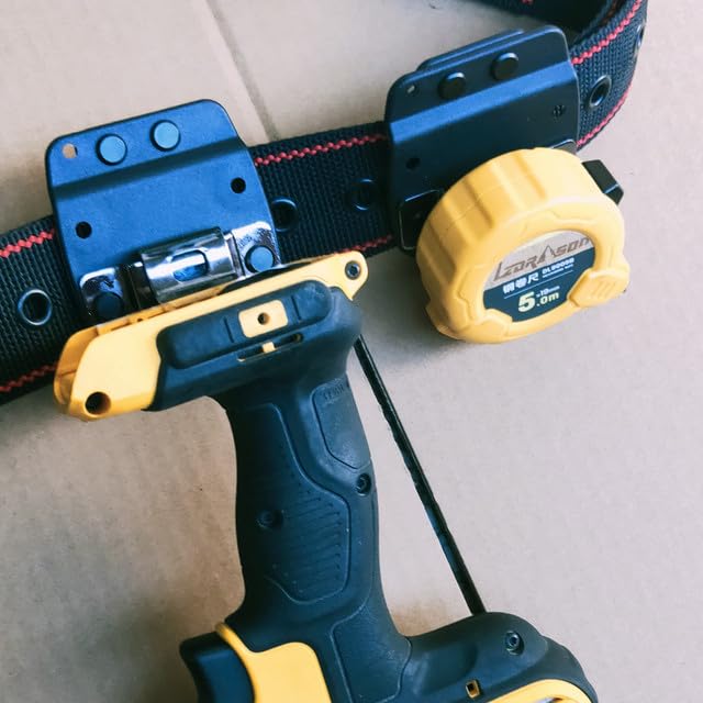 Heavy Duty Tape Measure Holder & Drill Belt Clip - Secure Tool Organizer for Construction, Carpentry & DIY Projects