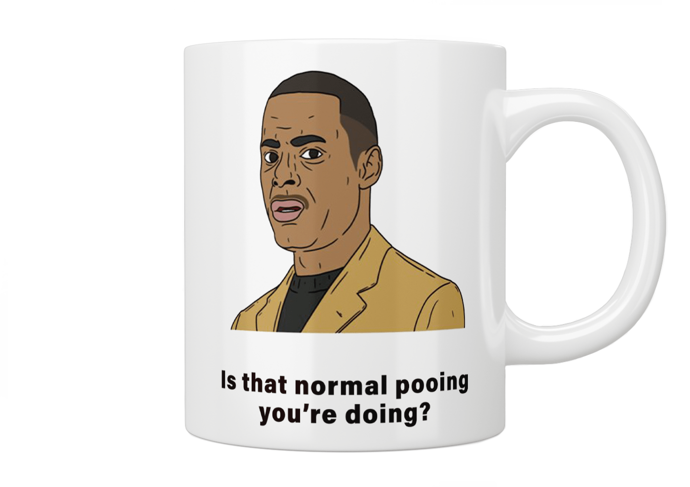 Alan Johnson 'Normal Pooing' Funny Novelty Coffee Mug - Perfect for Office Humor, Gag Gifts & British Comedy Fans