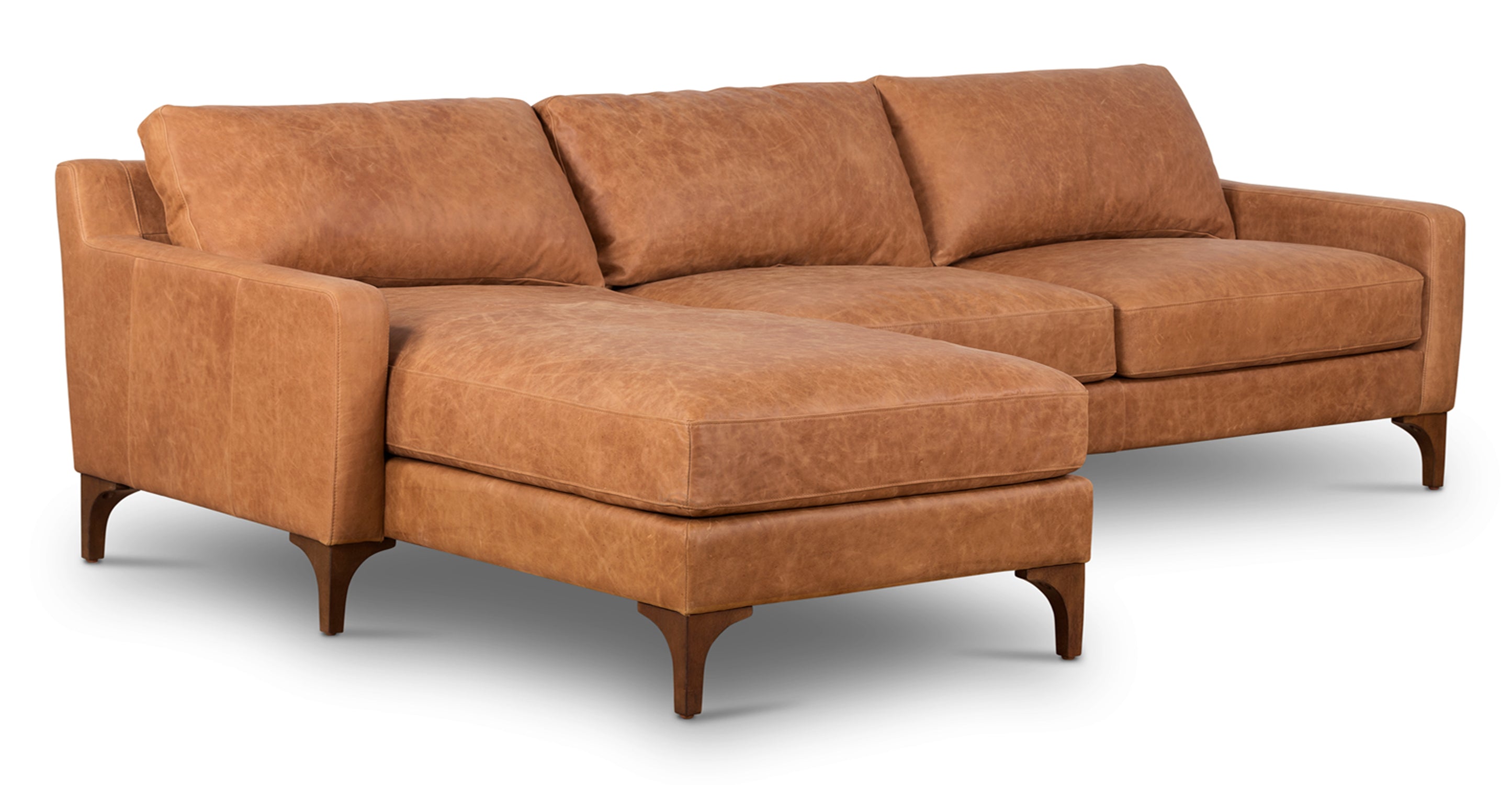 Sorrento Left Facing Sectional Sofa - Modern L-Shaped Couch with Chaise Lounge for Living Room, Family Room & Home Theater - Comfortable Fabric Upholstery Sectional Sofa Set