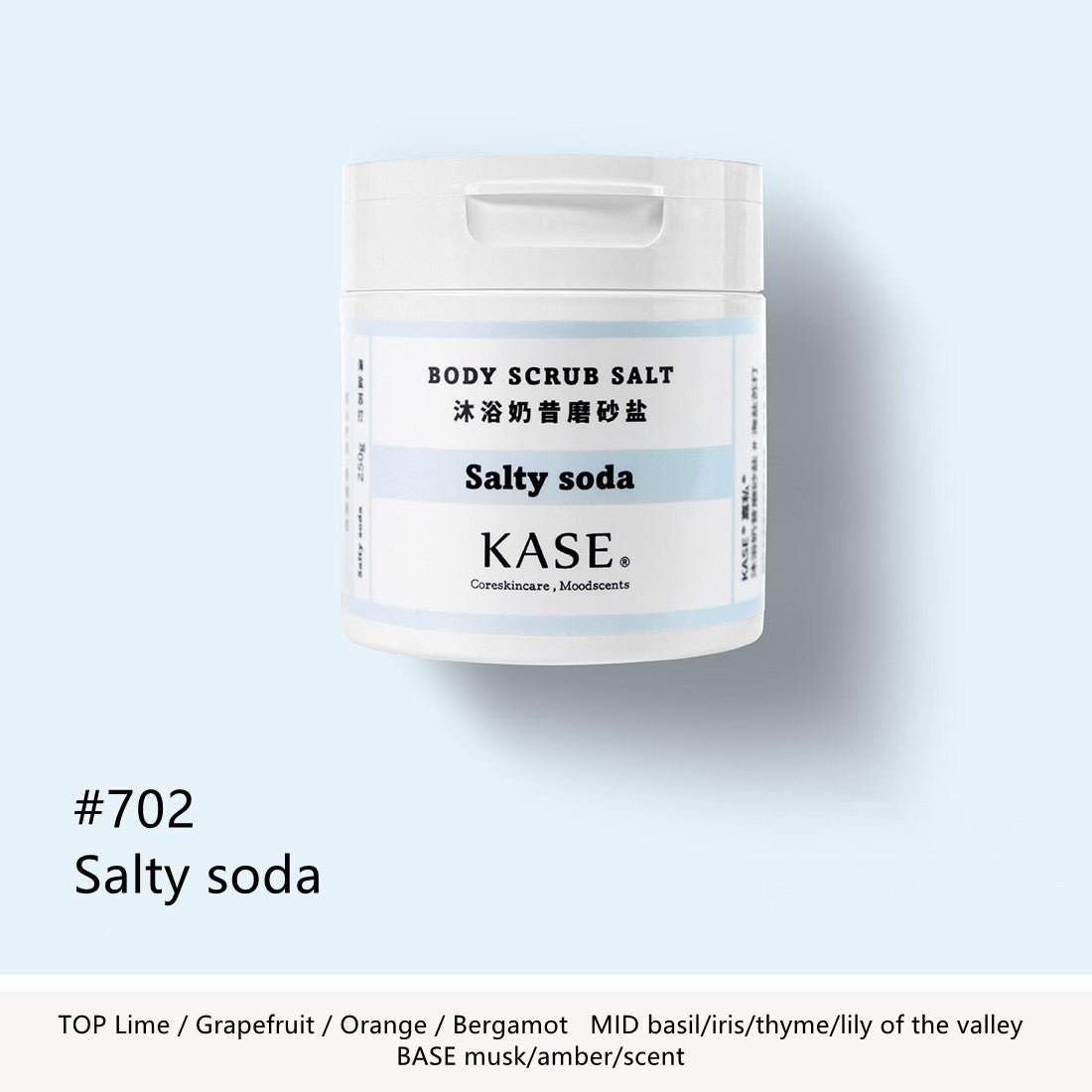 KASE Exfoliating Body Scrub Salt - Natural Dead Sea Salt for Smooth Skin - Perfect for Spa Day & At-Home Skincare Routine