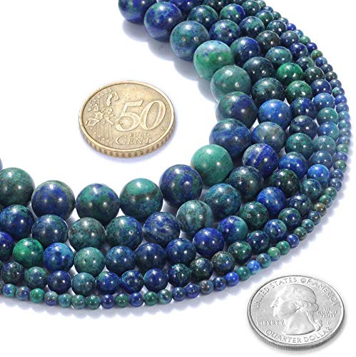 8mm Natural Stone Loose Beads - Genuine Lapis Lazuli Gemstone Beads for DIY Jewelry Making (15.5 Inch Strand, 45 Pieces) - Perfect for Necklaces, Bracelets & Earrings Crafting