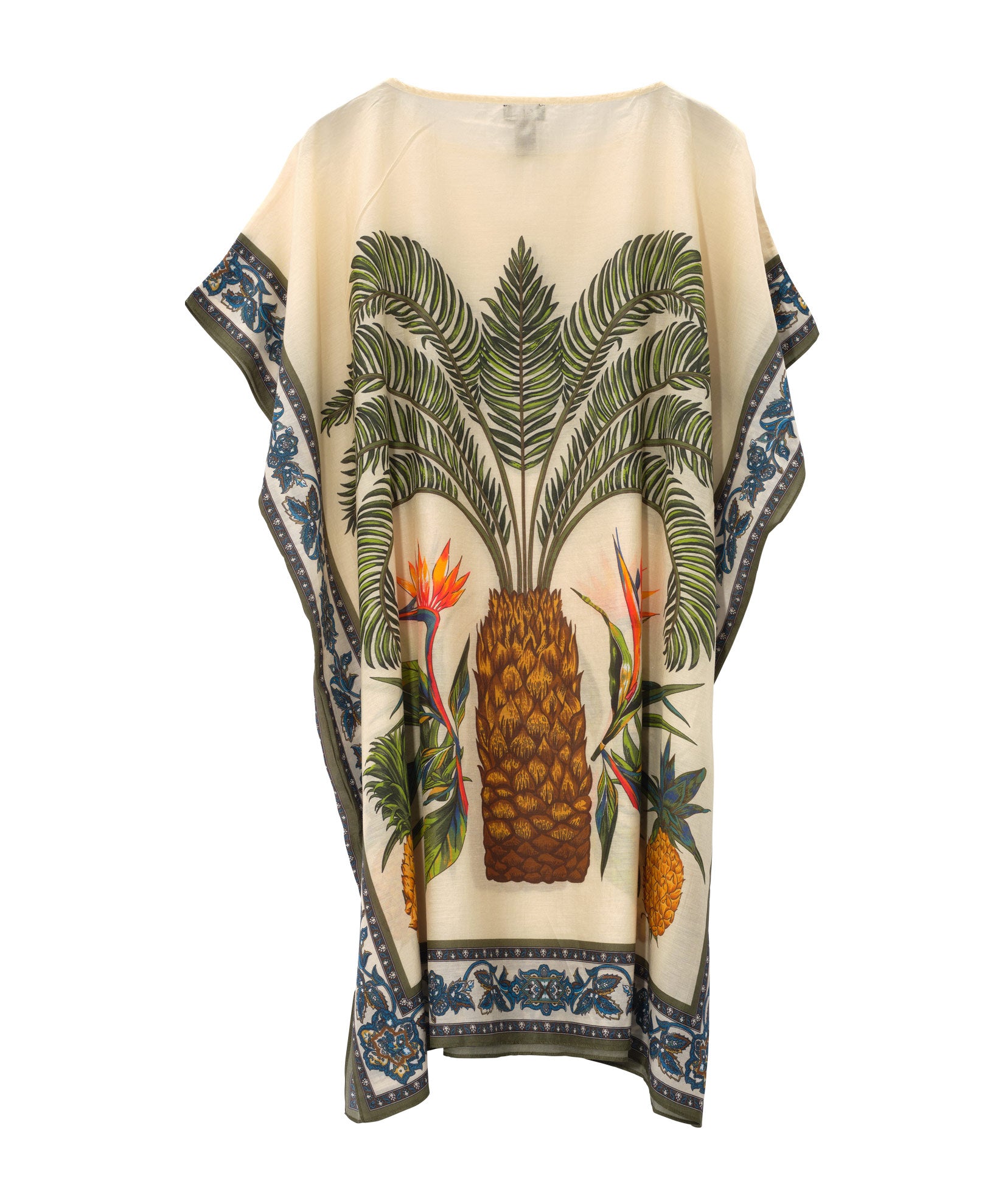 Palma Paradise Caftan - Flowy Beach Cover Up Dress for Women | Boho Summer Maxi Dress with Pockets | Perfect for Poolside, Vacation & Resort Wear