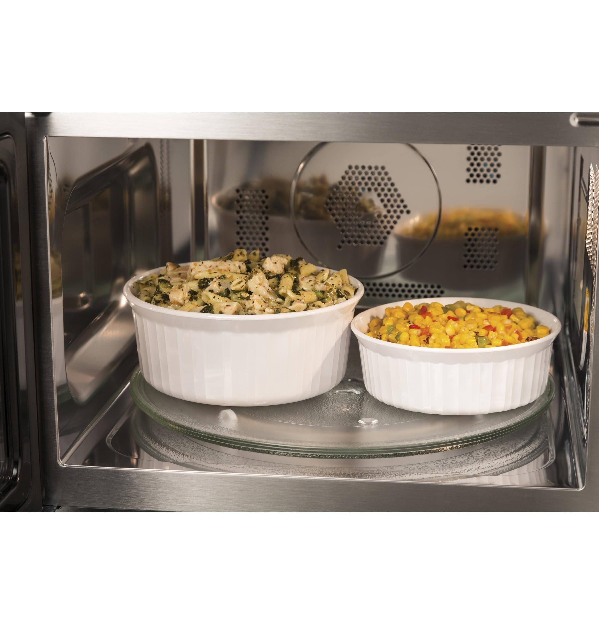 GE Profile PEB9159SJSS 22-Inch Stainless Steel Countertop Microwave Oven with Convection - 1.5 cu.ft Capacity | Perfect for Small Kitchens, Dorms & Office Break Rooms