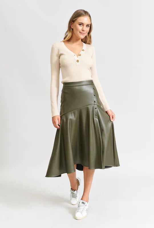 Stylish PU Drifter Skirt for Women - High Waist Leather-Look Mini Skirt | Perfect for Night Out, Party & Casual Wear
