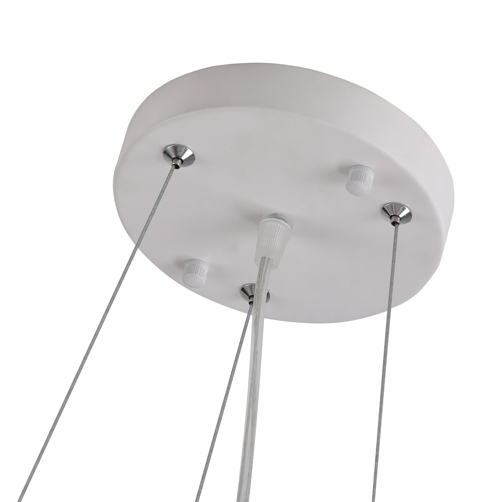 Maxax 6-Light Feather Pendant Chandelier - Modern Nordic Ceiling Light with White Shade for Bedroom, Living Room & Girls Room | Romantic Ambiance Lighting for Dining Areas & Home Decor