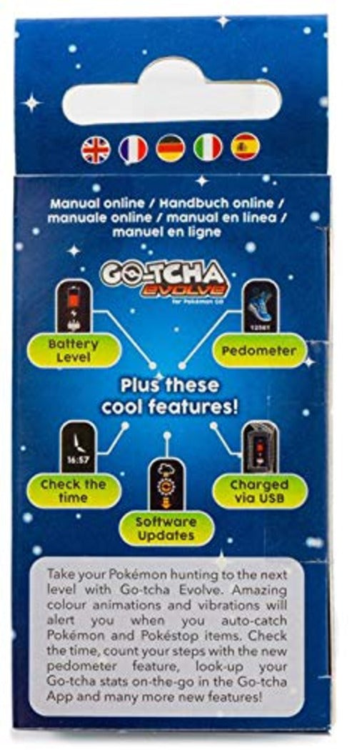 Pokemon Go Plus + TCHA Evolve LED Touch Wristband - Auto Catch & Spin Pokestops - Compatible with iPhone & Android - Blue/Black - Perfect for Gaming, Walking & Outdoor Adventures