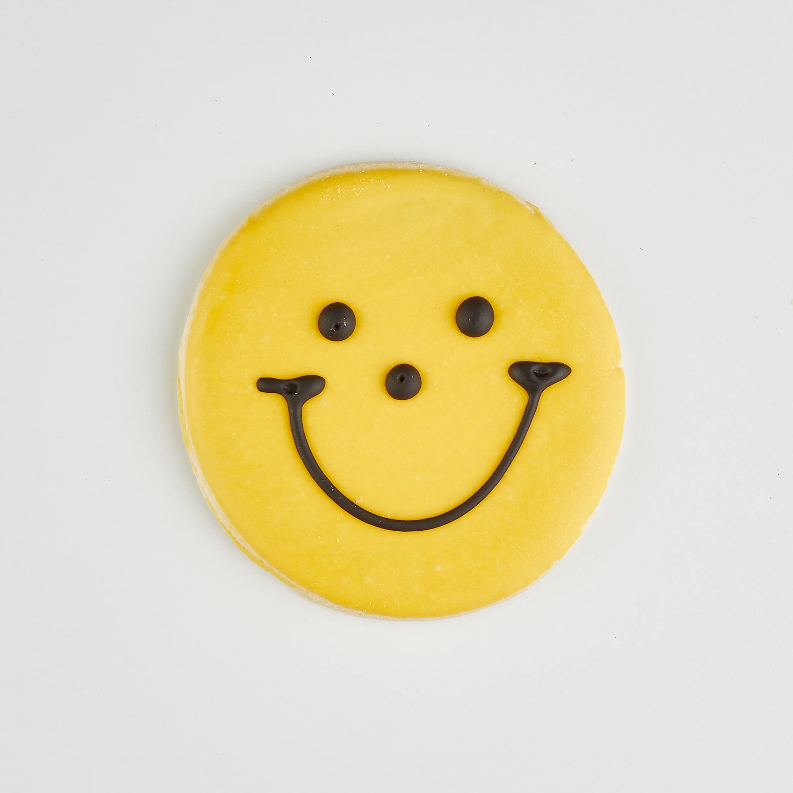 50-Pack Nut-Free Black & Gold Smiley® Face Cookies - Perfect for Birthday Parties, School Events & Holiday Celebrations