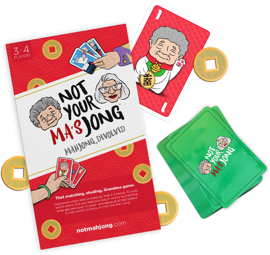 Not Your Ma's Jong - Premium Mahjong Set for Adults | Traditional Chinese Tile Game for Family & Friends | Perfect for Game Nights, Parties & Cultural Events