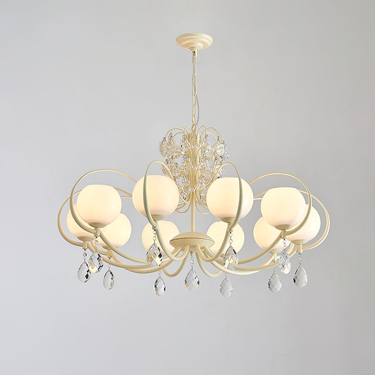 Doria Crystal Chandelier - Elegant Modern Ceiling Light Fixture for Dining Room, Living Room & Bedroom | Perfect for Home Decor & Wedding Venues