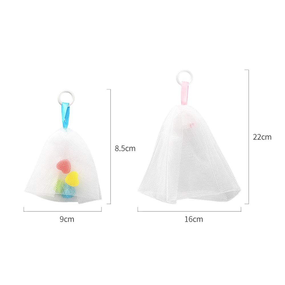 2-Pack Foaming Mesh Sponge for Face & Body - Soft Bath & Shower Cleansing Net - Gentle Exfoliating & Lathering for Sensitive Skin - Perfect for Travel & Daily Skincare Routine