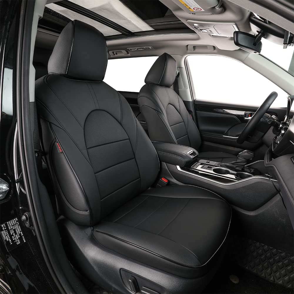 Premium Custom Fit Leather Car Seat Covers for GMC Yukon SLE/SLT/AT4 (2015-2023) - Black | Waterproof & Anti-Slip Protection | Perfect for Road Trips, Daily Commute & Off-Road Adventures