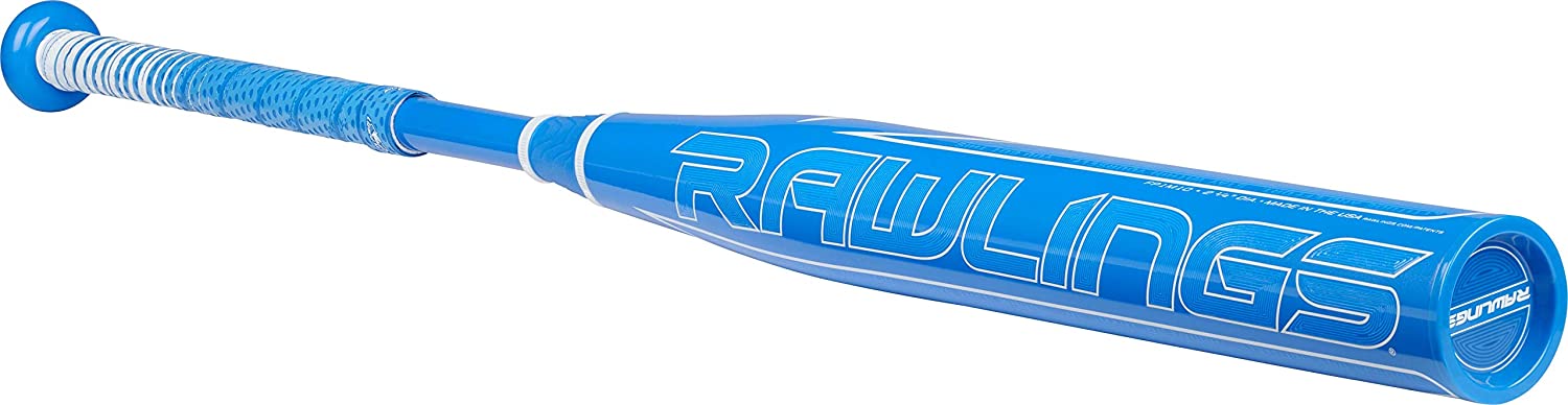 2021 Rawlings Mantra Fastpitch Softball Bat - Composite Material, Blue/White Design - Perfect for Youth & Adult Softball Games, Tournaments & Practice Sessions