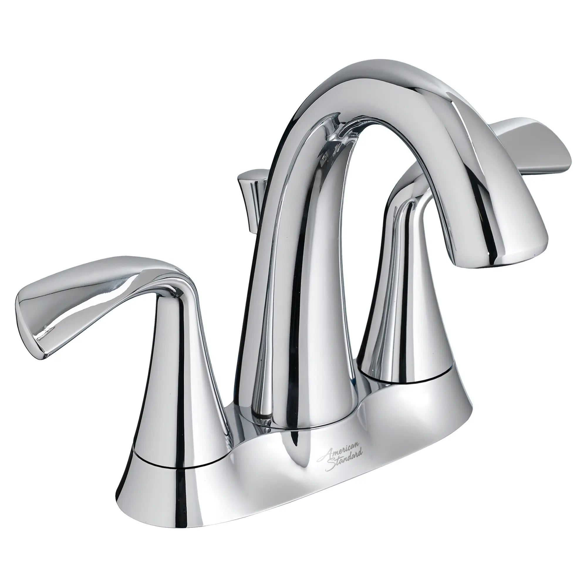 Fluent® 4 Inch Centerset 2 Handle Bathroom Faucet - 1.2 GPM/4.5 LPM Water Saving - Lever Handles - Perfect for Small Bathrooms & Powder Rooms