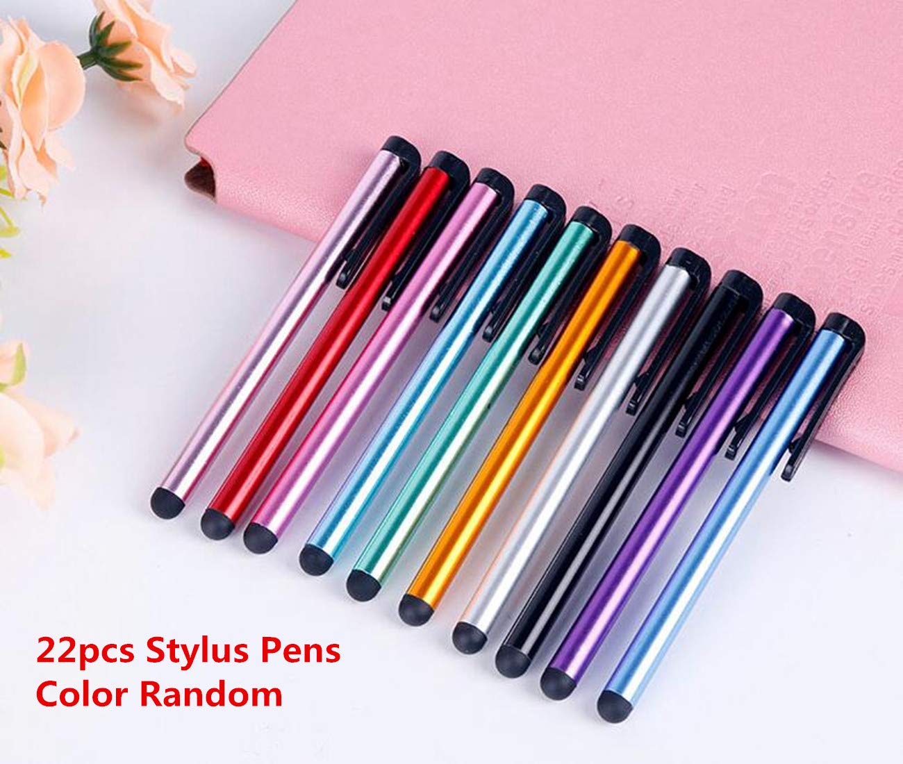22-Pack Universal Touch Screen Stylus Pen Set - Multi-Colored Capacitive Stylus for iPad, iPhone, Samsung, Kindle & Tablets - Perfect for Drawing, Note-Taking & Digital Signatures