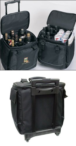 12 Bottle Wine Cooler Bag - Insulated Portable Limo Style Carrier for Picnics, Parties & Outdoor Events (Black)