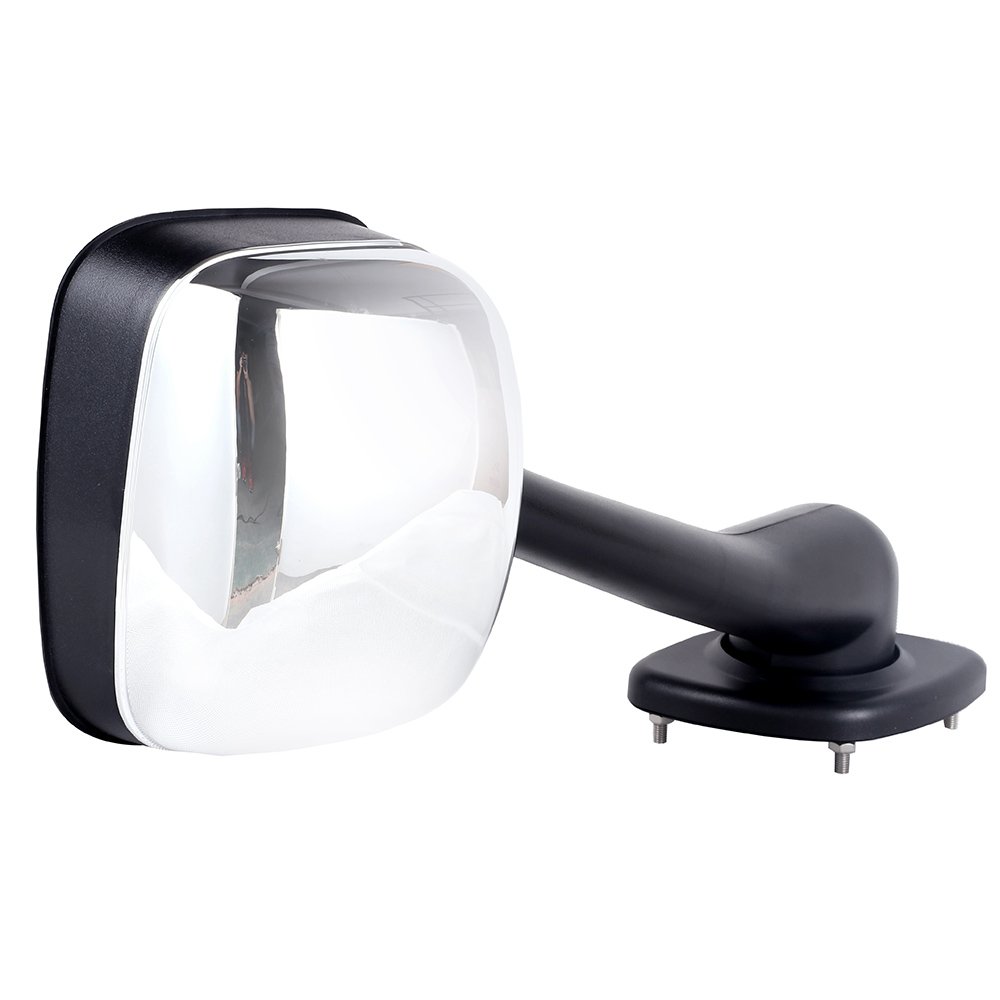 CCiyu Manual Adjust Chrome Towing Mirror - Left Side (LH) Compatible with 2008-2016 Freightliner Cascadia | Durable Replacement Truck Mirror for Enhanced Visibility & Safe Towing