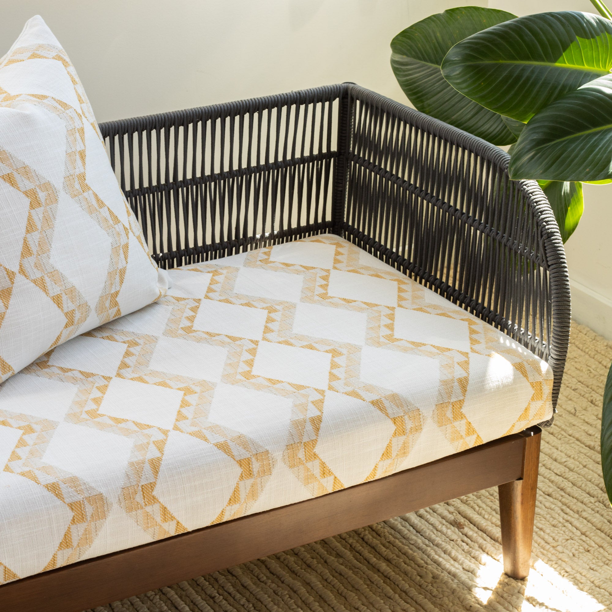Estevan InsideOut Fabric - Amber Reversible Upholstery Fabric for Sofa, Chair & Home Decor | Perfect for DIY Projects & Interior Design