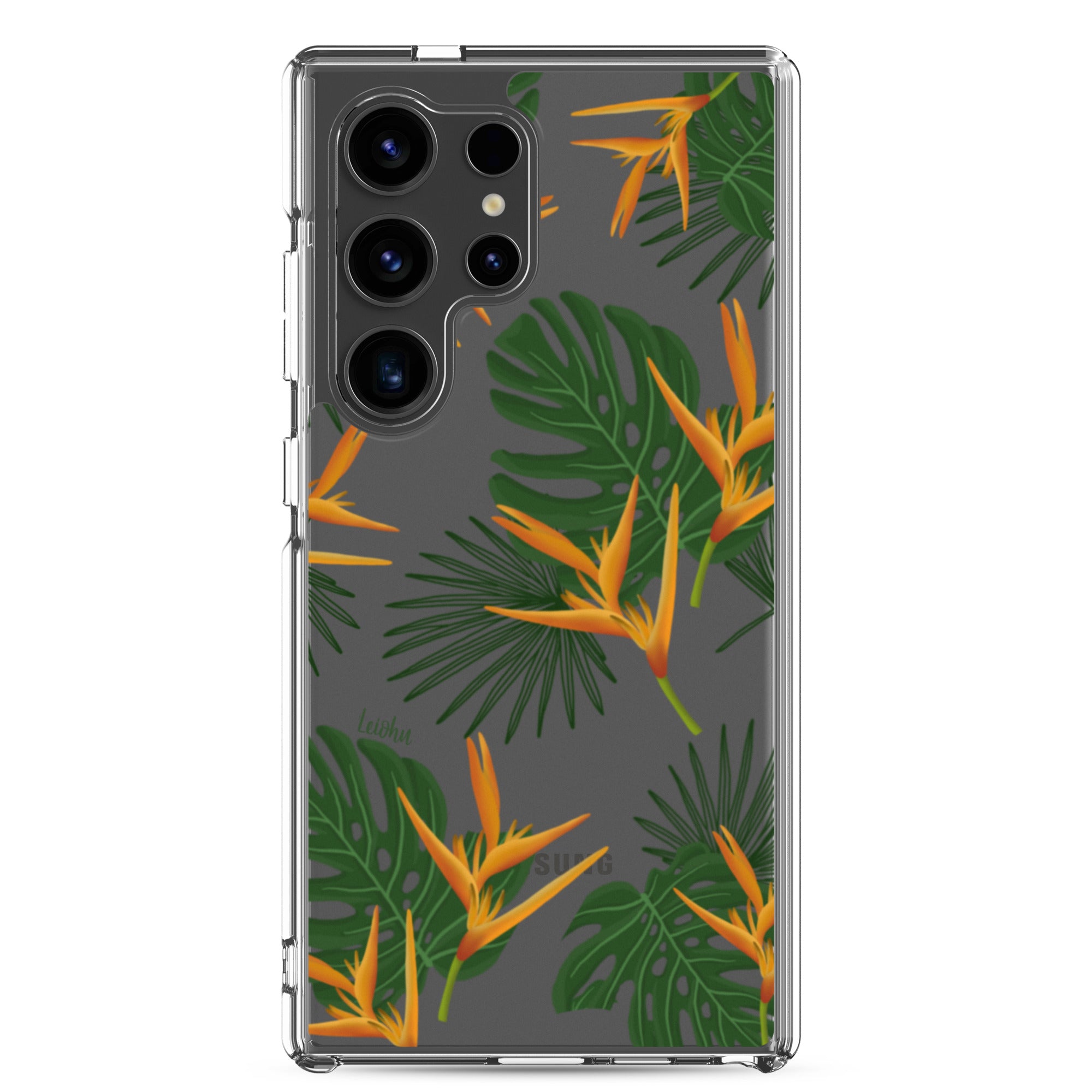 Vintage Paradise Clear Protective Case for Samsung Galaxy - Slim & Durable Phone Cover for Everyday Use & Travel